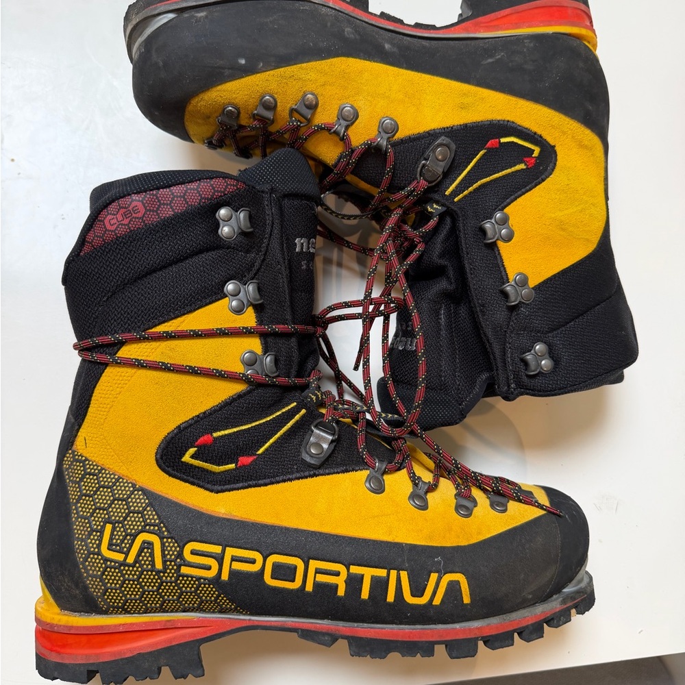 La Sportiva Black and Yellow Mountaineering Boots